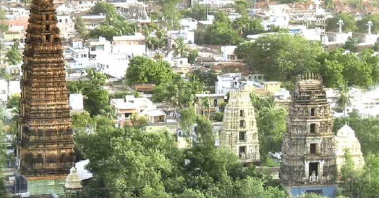 “Devotees visiting Pankala Narasimha Swamy Temple, a sacred Hindu pilgrimage site in Andhra Pradesh.”